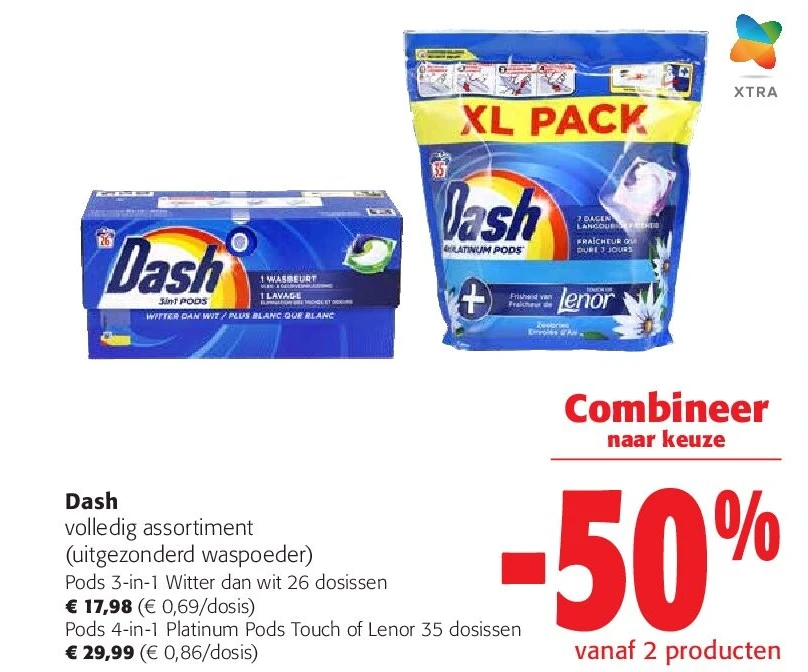 Dash Pods 3-in-1 Witter dan wit 26 dosissen