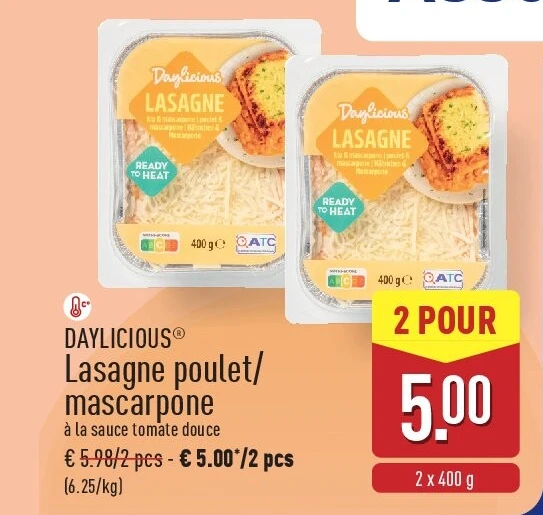 Lasagne poulet/ mascarpone