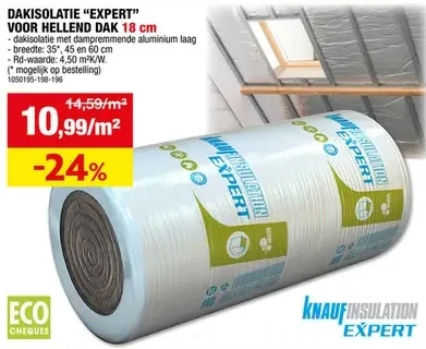 DAKISOLATIE "EXPERT" VOOR HELLEND DAK 18 cm