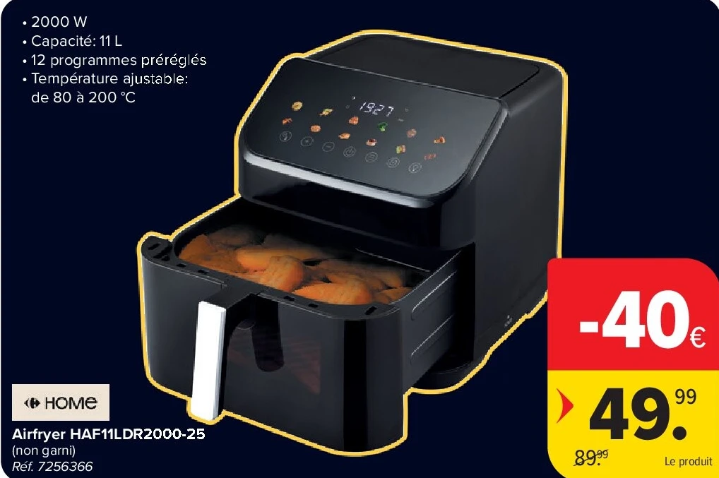 HOME Airfryer HAF11LDR2000-25