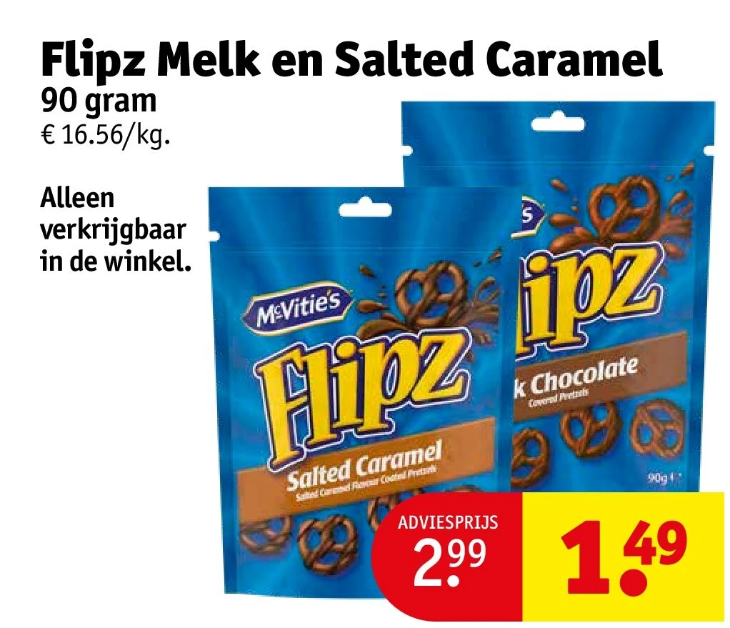 Flipz Melk en Salted Caramel