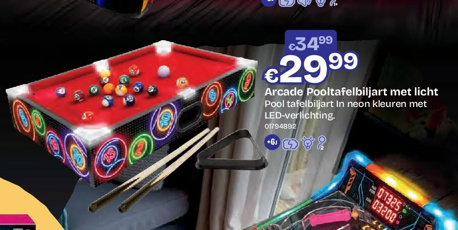 Arcade Pooltafelbiljart met licht