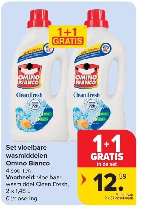 Set vloeibare wasmiddelen Omino Bianco