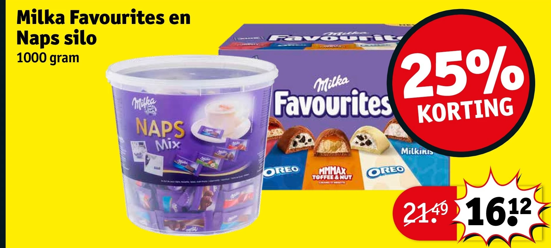 Milka Favourites en Naps silo