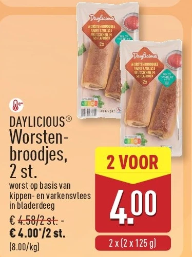 Worsten­ broodjes, 2st.