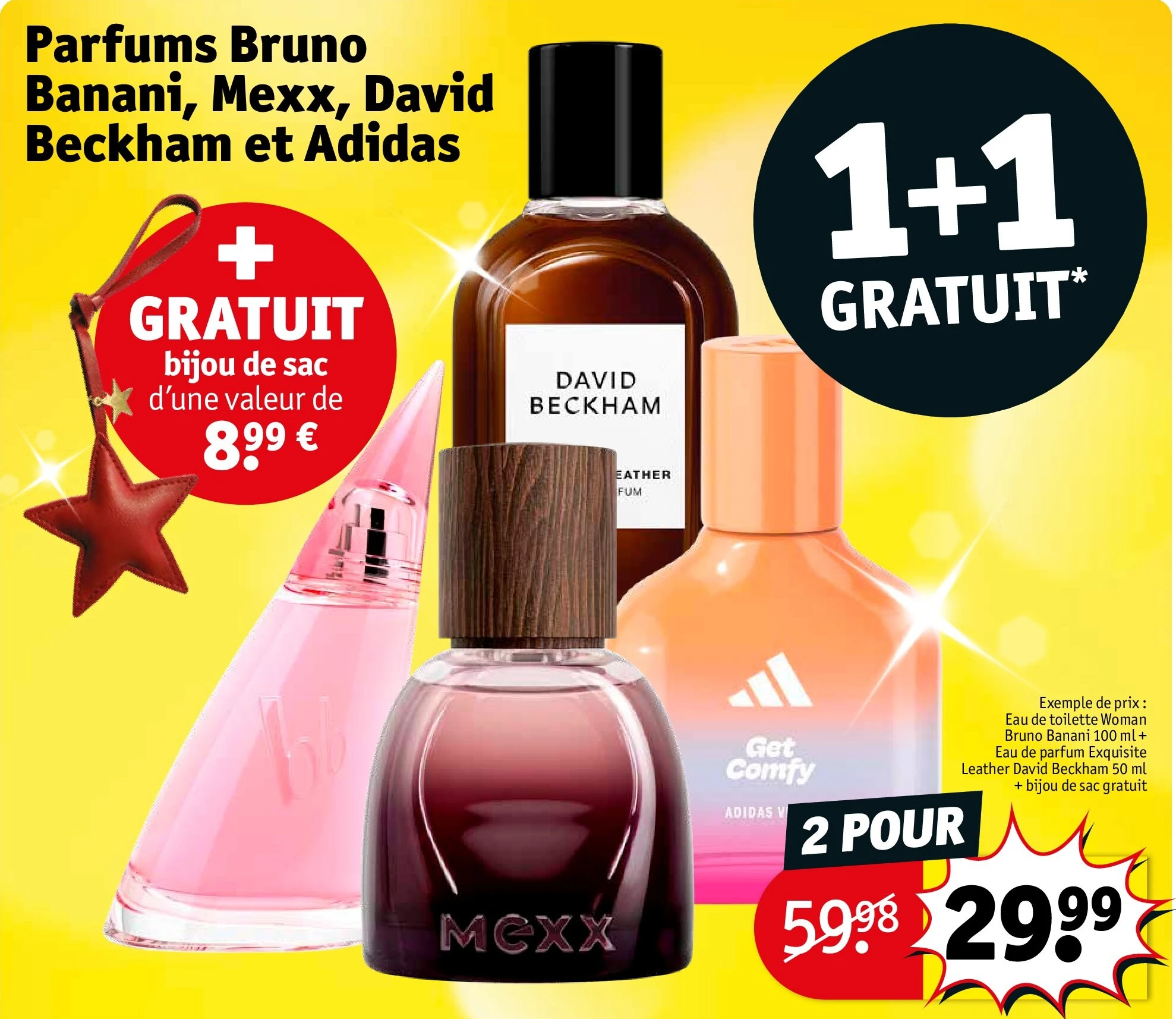 Parfums Bruno Banani, Mexx, David Beckham et Adidas 2 POUR