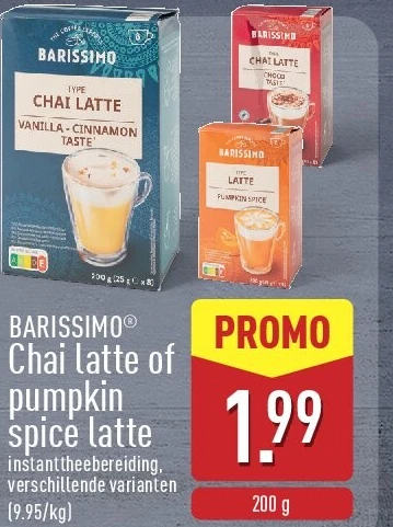 Chai latte of pumpkin spice latte