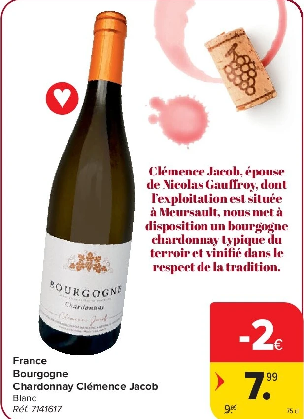 France Bourgogne Chardonnay Clémence Jacob