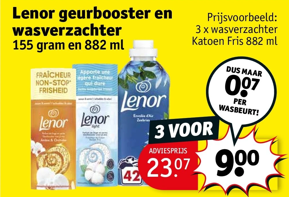 Lenor geurbooster en wasverzachter