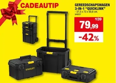 GEREEDSCHAPSWAGEN 3-IN-1 "QUIсKCLINK"
