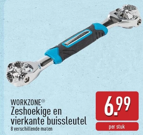 Zeshoekige en vierkante buissleutel