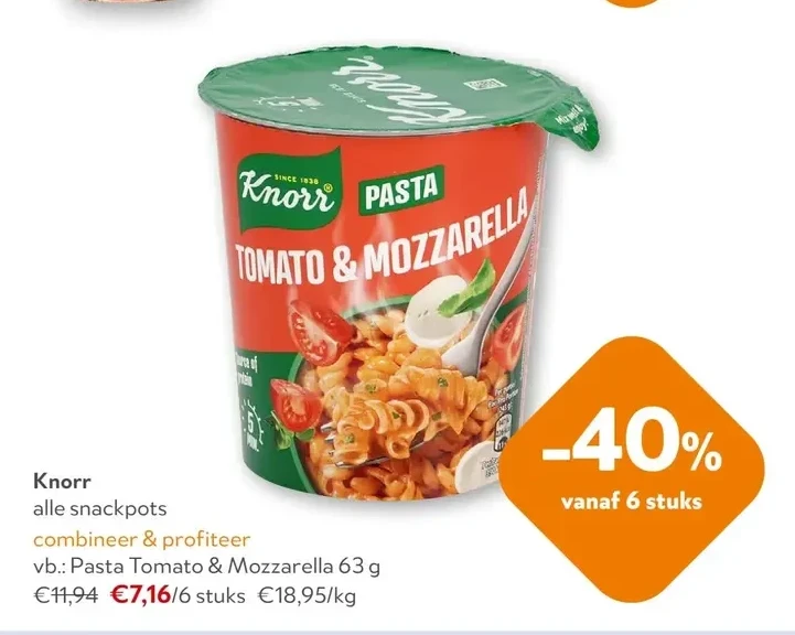 Knorr Pasta Tomato & Mozzarella 63 g
