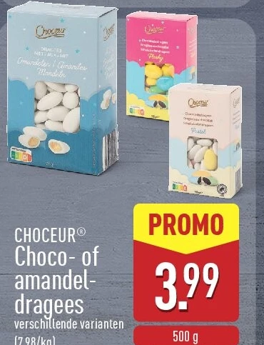 Choco- of amandel­ dragees