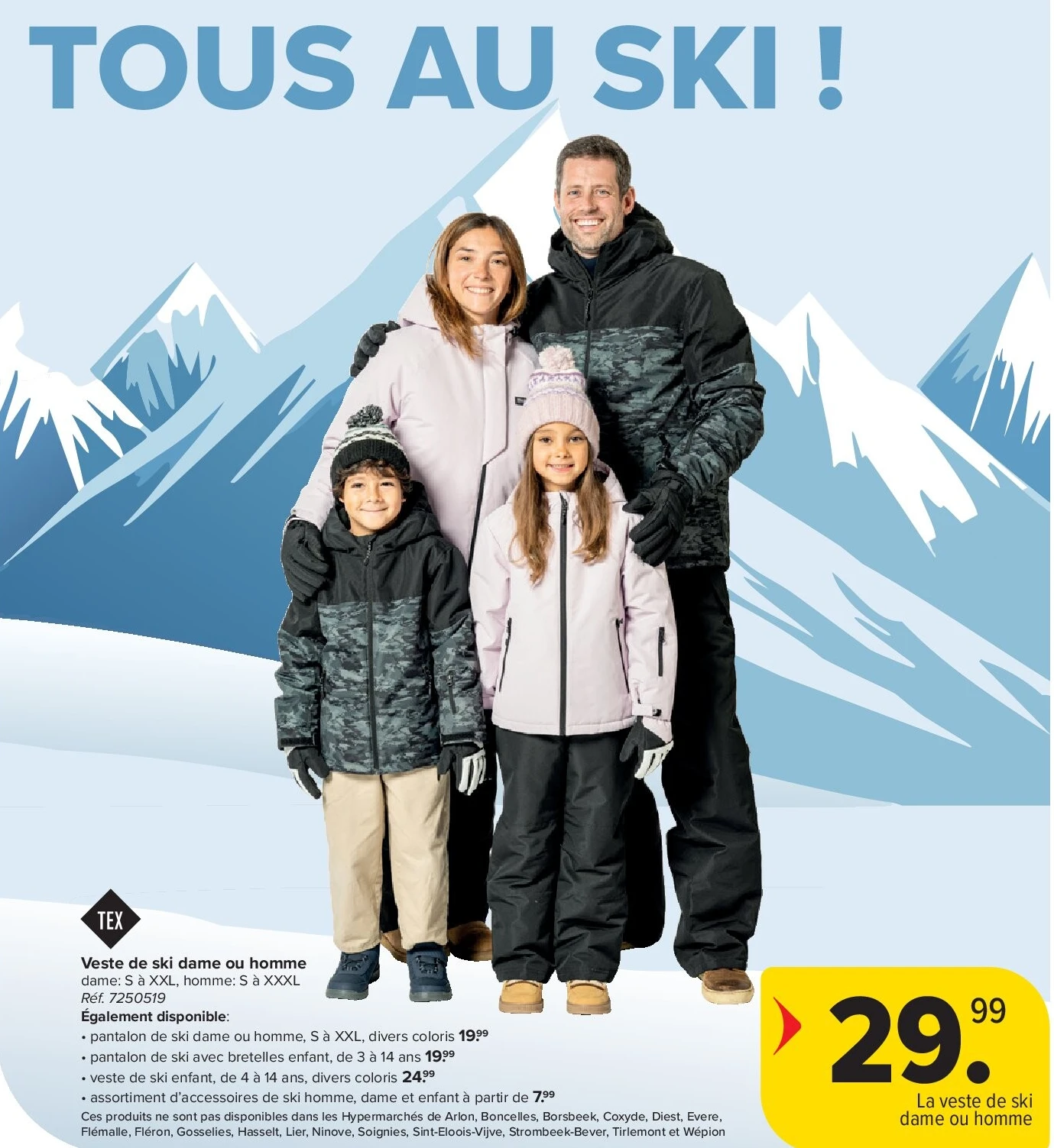 Veste de ski dame ou homme