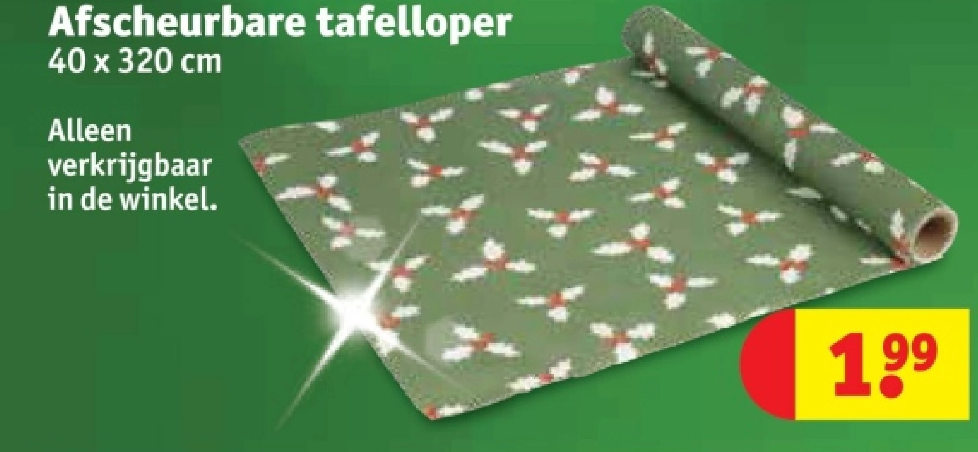Afscheurbare tafelloper