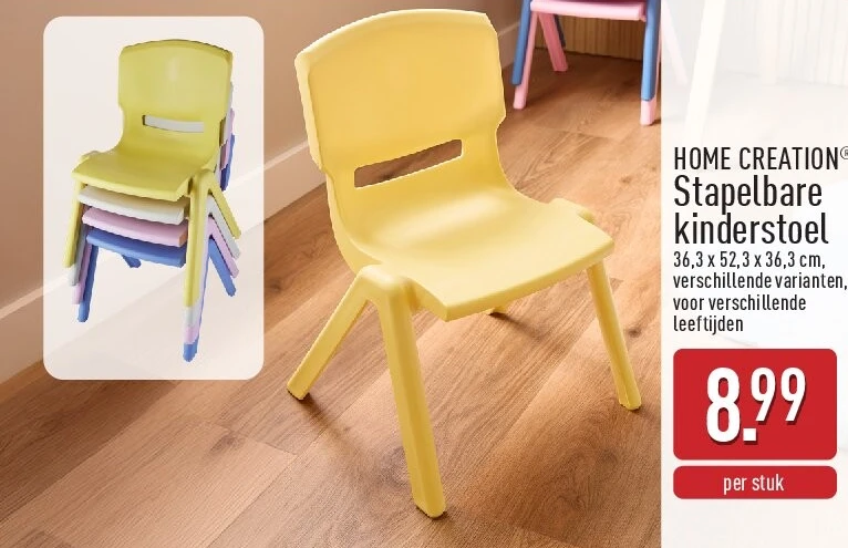 Stapelbare kinderstoel