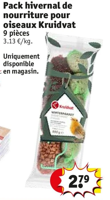 Pack hivernal de nourriture pour oiseaux Kruidvat 9 pièces