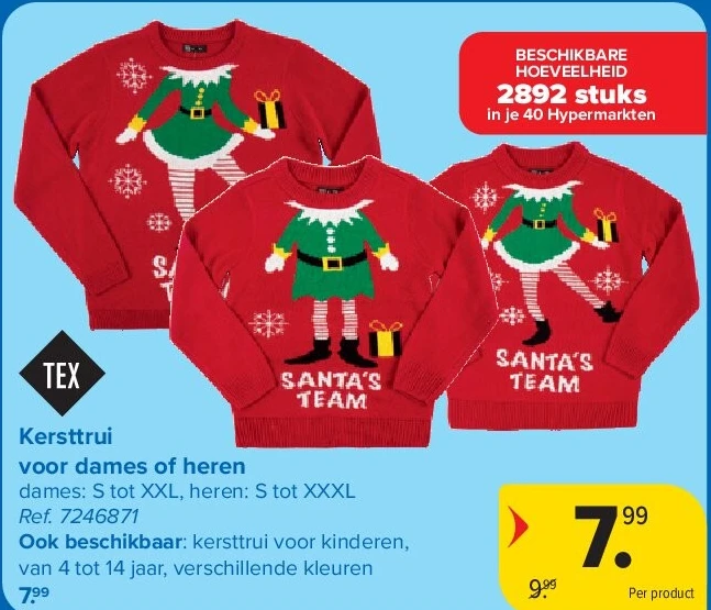 Kersttrui voor dames of heren