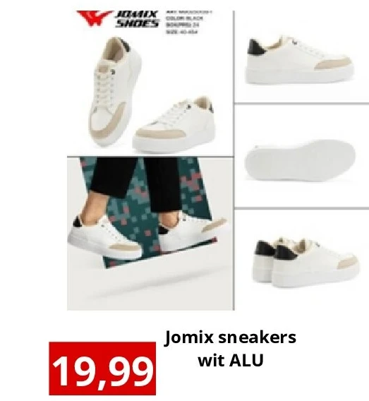 Jomix sneakers wit ALU