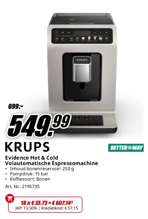 Krups Evidence Hot & Cold Volautomatische Espressomachine