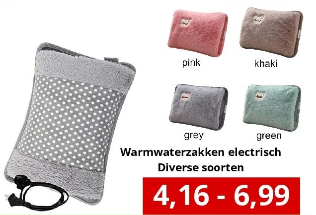 Warmwaterzakken electrisch Diverse soorten