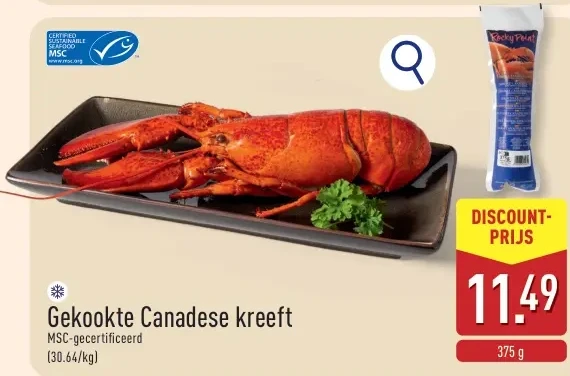 Gekookte Canadese kreeft