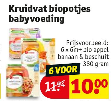 Kruidvat biopotjes babyvoeding