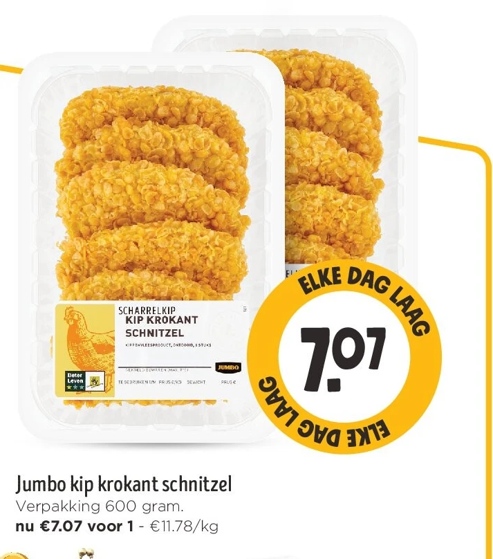 Jumbo kip krokant schnitzel