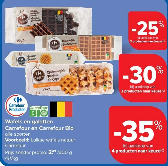 Wafels en galetten Carrefour en Carrefour Bio