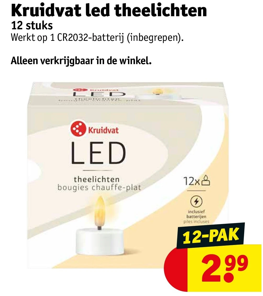 Kruidvat led theelichten