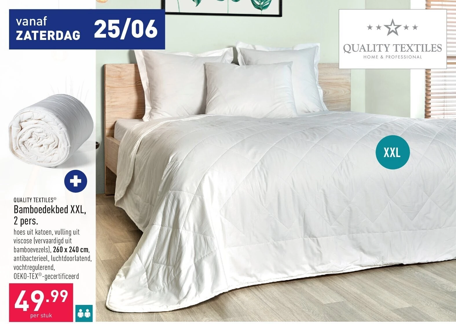 Bamboedekbed XXL, 2 pers