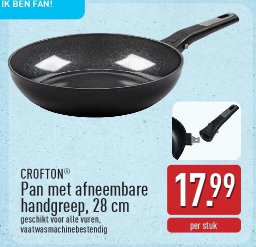 Pan met afneembare handgreep, 28cm