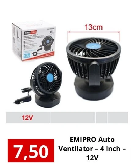 EMIPRO Auto Ventilator – 4 Inch – 12V