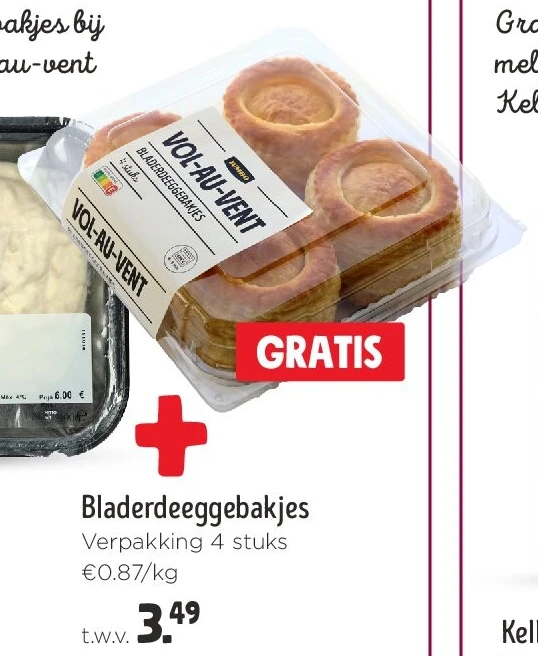 Bladerdeeggebakjes