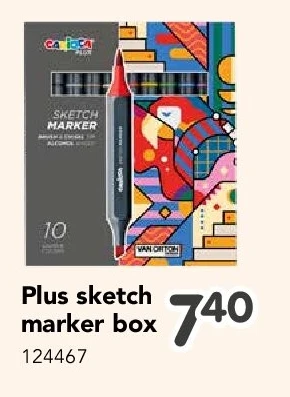 Plus sketch marker box