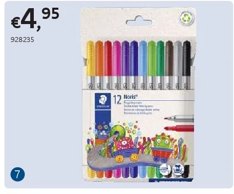 STAEDTLER DUBBELE VILTSTIFTEN - 12 STUKS