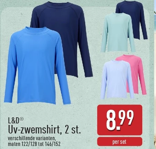 Uv-zwemshirt, 2st.