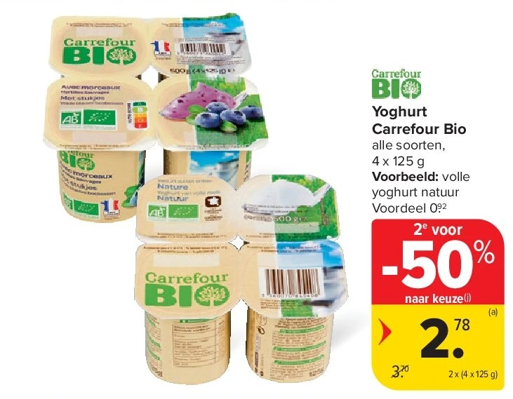 Yoghurt Carrefour Bio
