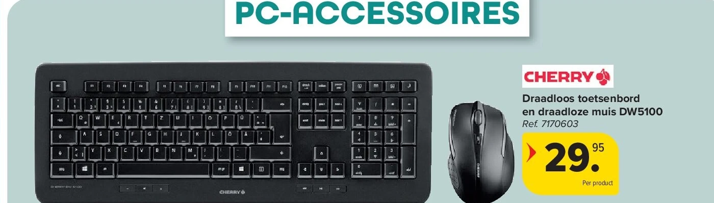 Draadloos toetsenbord en draadloze muis DW5100