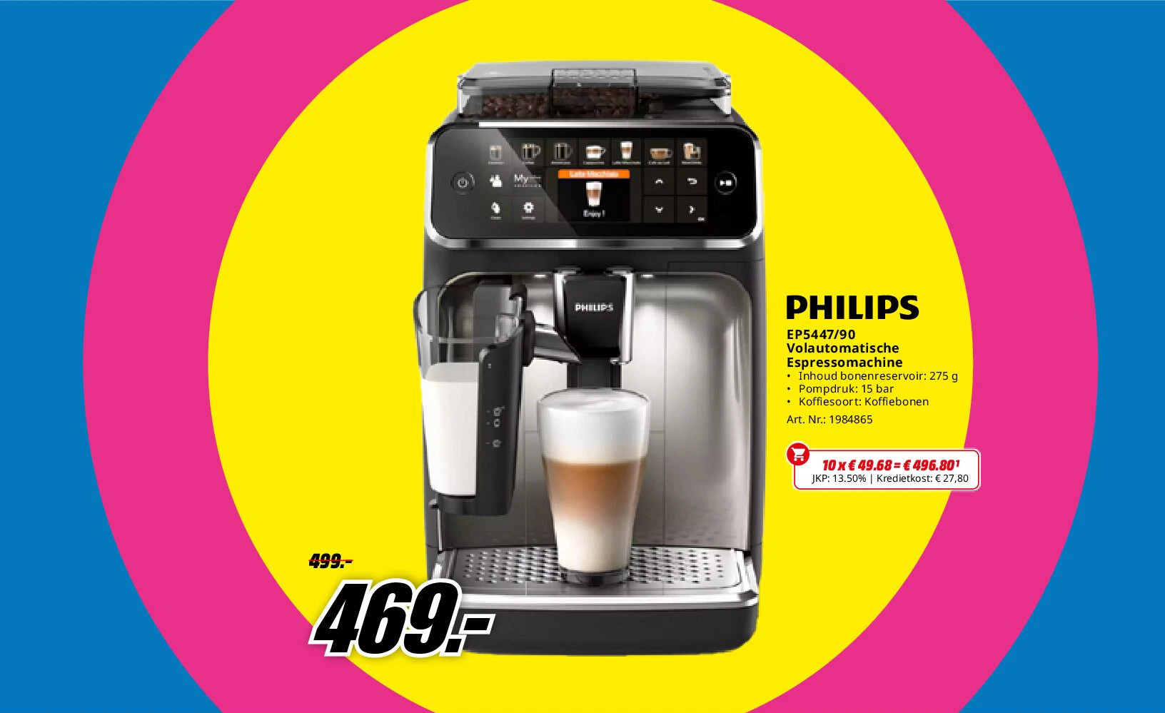 Philips EP5447/90 Volautomatische Espressomachine