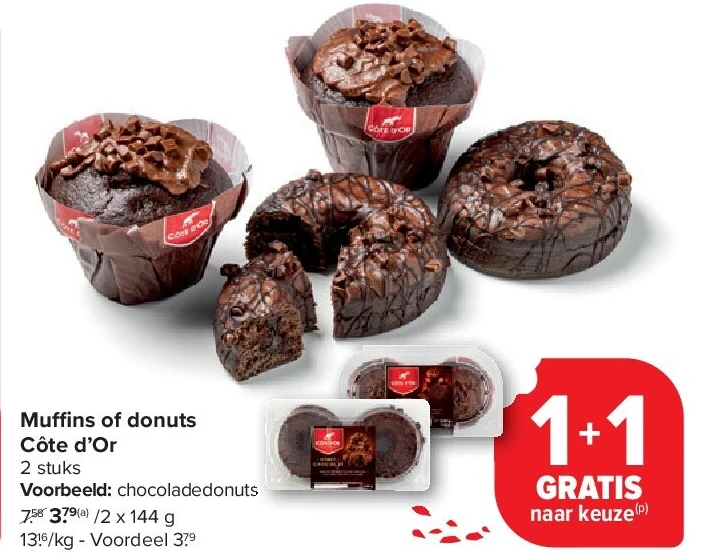 Muffins of donuts Côte d’Or