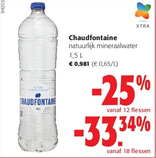 Chaudfontaine natuurlijk mineraalwater 1,5 L