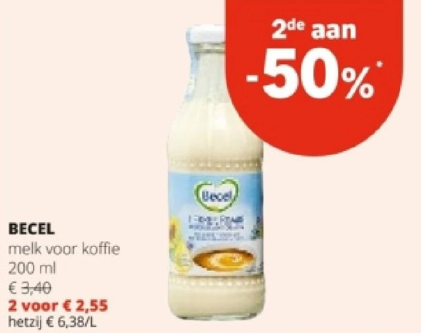 BECEL melk voor koffie 200 ml