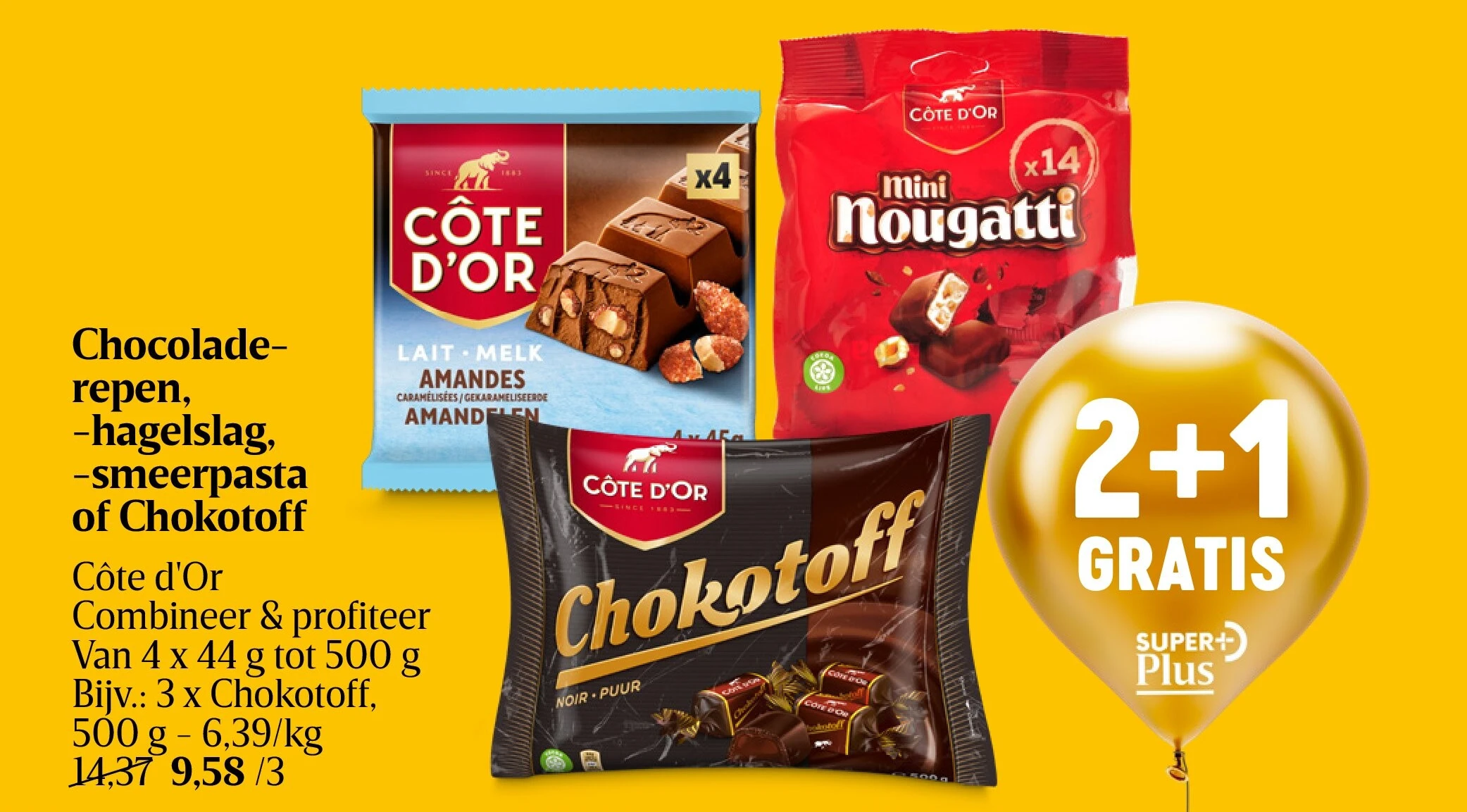 Chocoladerepen, -hagelslag, -smeerpasta of Chokotoff