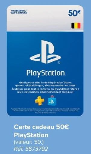 Carte cadeau 50€ PlayStation