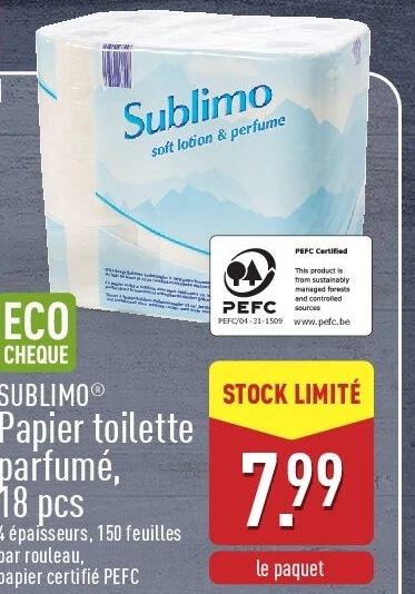 Papier toilette parfumé, 18pcs