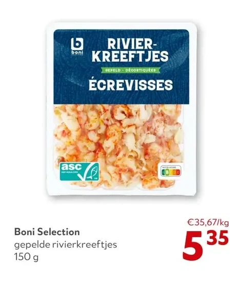 Boni Selection gepelde rivierkreeftjes 150 g