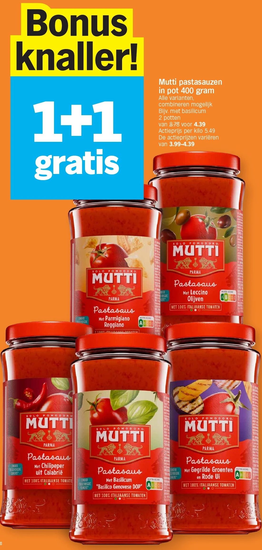 Mutti pastasauzen in pot 400 gram