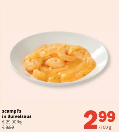 scampi's in duivelsaus