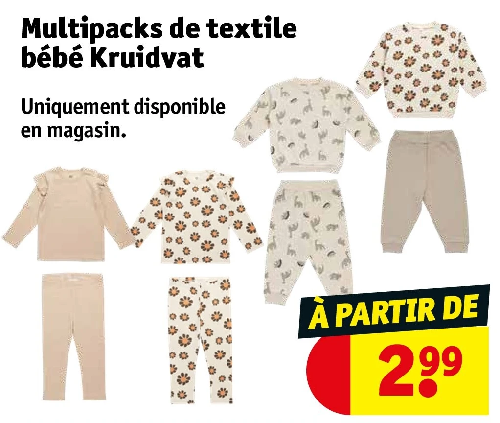 Multipacks de textile bébé Kruidvat